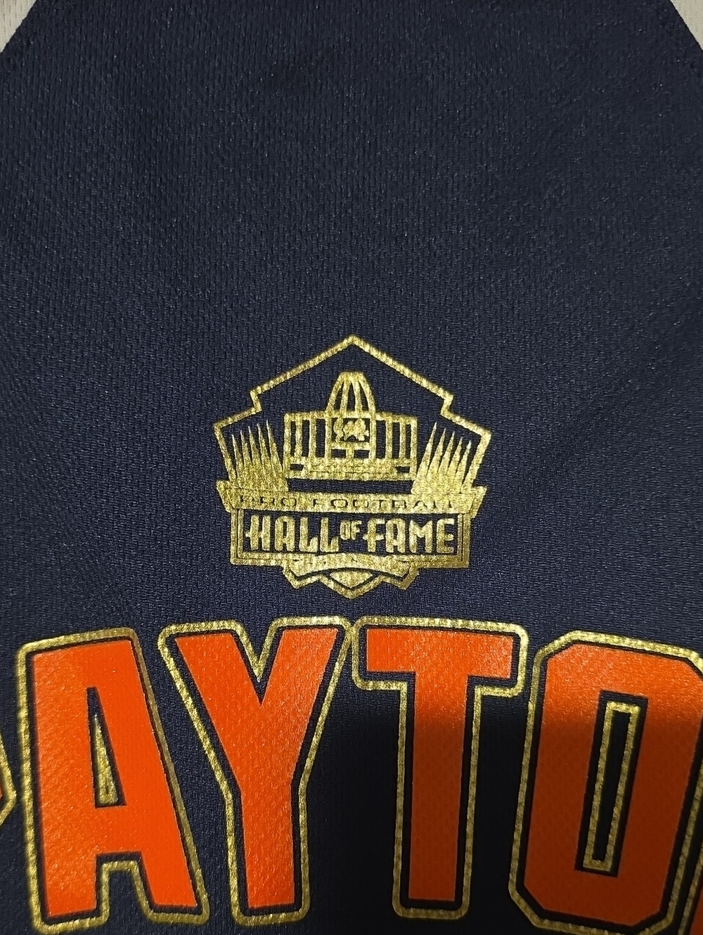 Payton Bears Hall Of Fame Football Jersey Orange Navy Gold Womens Medium - Picture 12 of 15